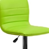 image:imageFlash Furniture Vincent Modern Adjustable Height Barstool with Footrest and Padded MidBack Upholstered Vinyl BarCounter Height Stool WhiteChromeGreen