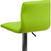 image:imageFlash Furniture Vincent Modern Adjustable Height Barstool with Footrest and Padded MidBack Upholstered Vinyl BarCounter Height Stool WhiteChromeGreen