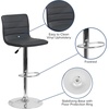 image:imageFlash Furniture Vincent Modern Adjustable Height Barstool with Footrest and Padded MidBack Upholstered Vinyl BarCounter Height Stool WhiteChromeGrey