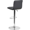 image:imageFlash Furniture Vincent Modern Adjustable Height Barstool with Footrest and Padded MidBack Upholstered Vinyl BarCounter Height Stool WhiteChromeGrey
