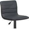 image:imageFlash Furniture Vincent Modern Adjustable Height Barstool with Footrest and Padded MidBack Upholstered Vinyl BarCounter Height Stool WhiteChromeGrey