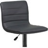 image:imageFlash Furniture Vincent Modern Adjustable Height Barstool with Footrest and Padded MidBack Upholstered Vinyl BarCounter Height Stool WhiteChromeGrey