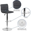 image:imageFlash Furniture Vincent Modern Adjustable Height Barstool with Footrest and Padded MidBack Upholstered Vinyl BarCounter Height Stool WhiteChromeGrey