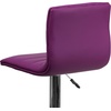 image:imageFlash Furniture Vincent Modern Adjustable Height Barstool with Footrest and Padded MidBack Upholstered Vinyl BarCounter Height Stool WhiteChromePurple