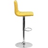 image:imageFlash Furniture Vincent Modern Adjustable Height Barstool with Footrest and Padded MidBack Upholstered Vinyl BarCounter Height Stool WhiteChromeYellow