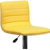 image:imageFlash Furniture Vincent Modern Adjustable Height Barstool with Footrest and Padded MidBack Upholstered Vinyl BarCounter Height Stool WhiteChromeYellow