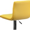 image:imageFlash Furniture Vincent Modern Adjustable Height Barstool with Footrest and Padded MidBack Upholstered Vinyl BarCounter Height Stool WhiteChromeYellow