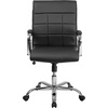 image:imageFlash Furniture Vivian MidBack Pink Vinyl Executive Swivel Office Chair with Chrome Base and ArmsBlack