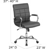 image:imageFlash Furniture Vivian MidBack Pink Vinyl Executive Swivel Office Chair with Chrome Base and ArmsBlack