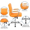image:imageFlash Furniture Vivian MidBack Pink Vinyl Executive Swivel Office Chair with Chrome Base and ArmsOrange