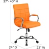 image:imageFlash Furniture Vivian MidBack Pink Vinyl Executive Swivel Office Chair with Chrome Base and ArmsOrange