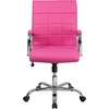 image:imageFlash Furniture Vivian MidBack Pink Vinyl Executive Swivel Office Chair with Chrome Base and ArmsPink