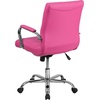 image:imageFlash Furniture Vivian MidBack Pink Vinyl Executive Swivel Office Chair with Chrome Base and ArmsPink