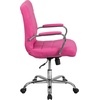 image:imageFlash Furniture Vivian MidBack Pink Vinyl Executive Swivel Office Chair with Chrome Base and ArmsPink