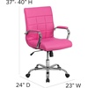 image:imageFlash Furniture Vivian MidBack Pink Vinyl Executive Swivel Office Chair with Chrome Base and ArmsPink