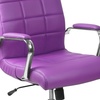 image:imageFlash Furniture Vivian MidBack Pink Vinyl Executive Swivel Office Chair with Chrome Base and ArmsPurple