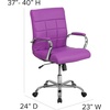 image:imageFlash Furniture Vivian MidBack Pink Vinyl Executive Swivel Office Chair with Chrome Base and ArmsPurple