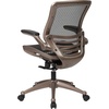 image:imageFlash Furniture Warfield MidBack Transparent Black Mesh Executive Swivel Office Chair with Melrose Gold Frame and FlipUp Arms
