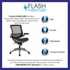 image:imageFlash Furniture Warfield MidBack Transparent Black Mesh Executive Swivel Office Chair with Melrose Gold Frame and FlipUp Arms