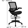 image:imageFlash Furniture Waylon MidBack Swivel Office Chair with Adjustable Foot Ring and Seat Height Ergonomic Mesh Chair with Armrests BlackGoldBlack