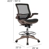 image:imageFlash Furniture Waylon MidBack Swivel Office Chair with Adjustable Foot Ring and Seat Height Ergonomic Mesh Chair with Armrests BlackGoldGold