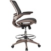 image:imageFlash Furniture Waylon MidBack Swivel Office Chair with Adjustable Foot Ring and Seat Height Ergonomic Mesh Chair with Armrests BlackGoldGold