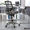 image:imageFlash Furniture Waylon MidBack Swivel Office Chair with Adjustable Foot Ring and Seat Height Ergonomic Mesh Chair with Armrests BlackGoldSilver