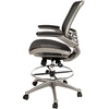 image:imageFlash Furniture Waylon MidBack Swivel Office Chair with Adjustable Foot Ring and Seat Height Ergonomic Mesh Chair with Armrests BlackGoldSilver