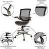 image:imageFlash Furniture Waylon MidBack Swivel Office Chair with Adjustable Foot Ring and Seat Height Ergonomic Mesh Chair with Armrests BlackGoldSilver