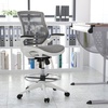 image:imageFlash Furniture Waylon MidBack Swivel Office Chair with Adjustable Foot Ring and Seat Height Ergonomic Mesh Chair with Armrests BlackGoldWhite