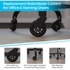image:imageFlash Furniture Waylon Set of 5 Transparent Polyurethane Replacement Wheels for Gaming Business and Home Office Chairs  Suitable for Hardwood amp Carpet