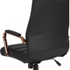 image:imageFlash Furniture Whitney HighBack Swivel LeatherSoft Desk Chair with Padded Seat and Armrests Adjustable Height Padded Office Chair WhiteChromeBlack LeathersoftRose Gold Frame