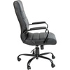 image:imageFlash Furniture Whitney HighBack Swivel LeatherSoft Desk Chair with Padded Seat and Armrests Adjustable Height Padded Office Chair WhiteChromeBlack LeathersoftBlack Frame