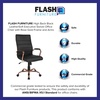 image:imageFlash Furniture Whitney HighBack Swivel LeatherSoft Desk Chair with Padded Seat and Armrests Adjustable Height Padded Office Chair WhiteChromeBlack LeathersoftRose Gold Frame