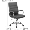 image:imageFlash Furniture Whitney HighBack Swivel LeatherSoft Desk Chair with Padded Seat and Armrests Adjustable Height Padded Office Chair WhiteChromeBlack LeathersoftChrome Frame