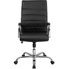 image:imageFlash Furniture Whitney HighBack Swivel LeatherSoft Desk Chair with Padded Seat and Armrests Adjustable Height Padded Office Chair WhiteChromeBlack LeathersoftChrome Frame