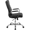 image:imageFlash Furniture Whitney HighBack Swivel LeatherSoft Desk Chair with Padded Seat and Armrests Adjustable Height Padded Office Chair WhiteChromeBlack LeathersoftChrome Frame