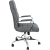 image:imageFlash Furniture Whitney HighBack Swivel LeatherSoft Desk Chair with Padded Seat and Armrests Adjustable Height Padded Office Chair WhiteChromeGray LeathersoftChrome Frame