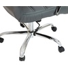 image:imageFlash Furniture Whitney HighBack Swivel LeatherSoft Desk Chair with Padded Seat and Armrests Adjustable Height Padded Office Chair WhiteChromeGray LeathersoftChrome Frame