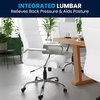 image:imageFlash Furniture Whitney HighBack Swivel LeatherSoft Desk Chair with Padded Seat and Armrests Adjustable Height Padded Office Chair WhiteChromeWhite LeathersoftChrome Frame