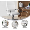 image:imageFlash Furniture Whitney HighBack Swivel LeatherSoft Desk Chair with Padded Seat and Armrests Adjustable Height Padded Office Chair WhiteChromeWhite LeathersoftChrome Frame