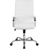 image:imageFlash Furniture Whitney HighBack Swivel LeatherSoft Desk Chair with Padded Seat and Armrests Adjustable Height Padded Office Chair WhiteChromeWhite LeathersoftChrome Frame