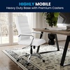 image:imageFlash Furniture Whitney HighBack Swivel LeatherSoft Desk Chair with Padded Seat and Armrests Adjustable Height Padded Office Chair WhiteChromeWhite LeathersoftChrome Frame