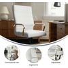 image:imageFlash Furniture Whitney HighBack Swivel LeatherSoft Desk Chair with Padded Seat and Armrests Adjustable Height Padded Office Chair WhiteChromeWhite LeathersoftGold Frame