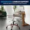 image:imageFlash Furniture Whitney HighBack Swivel LeatherSoft Desk Chair with Padded Seat and Armrests Adjustable Height Padded Office Chair WhiteChromeWhite LeathersoftRose Gold Frame