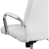 image:imageFlash Furniture Whitney HighBack Swivel LeatherSoft Desk Chair with Padded Seat and Armrests Adjustable Height Padded Office Chair WhiteChromeWhite LeathersoftChrome Frame