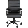 image:imageFlash Furniture Whitney MidBack Desk Chair  Brown LeatherSoft Executive Swivel Office Chair with Black Frame  Swivel Arm ChairBlack