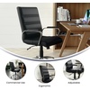 image:imageFlash Furniture Whitney MidBack Desk Chair  Brown LeatherSoft Executive Swivel Office Chair with Black Frame  Swivel Arm ChairBlack LeathersoftChrome Frame