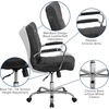 image:imageFlash Furniture Whitney MidBack Desk Chair  Brown LeatherSoft Executive Swivel Office Chair with Black Frame  Swivel Arm ChairBlack LeathersoftChrome Frame