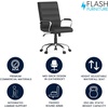 image:imageFlash Furniture Whitney MidBack Desk Chair  Brown LeatherSoft Executive Swivel Office Chair with Black Frame  Swivel Arm ChairBlack LeathersoftChrome Frame